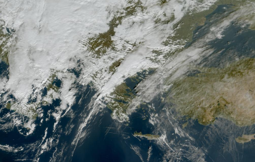 Τελευταία δορυφορική εικόνα νεφοκάλυψης