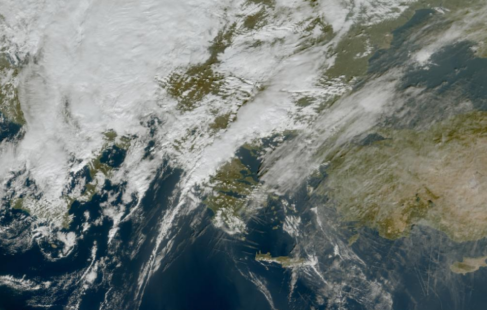 Τελευταία δορυφορική εικόνα νεφοκάλυψης