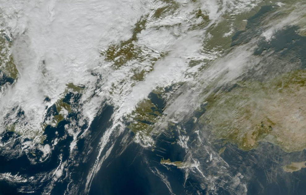 Τελευταία δορυφορική εικόνα νεφοκάλυψης