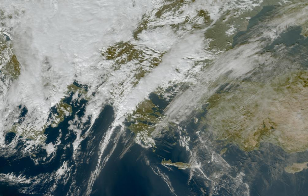 Τελευταία δορυφορική εικόνα νεφοκάλυψης