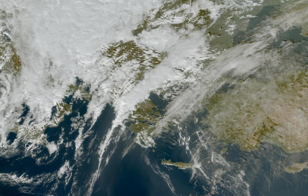 Τελευταία δορυφορική εικόνα νεφοκάλυψης