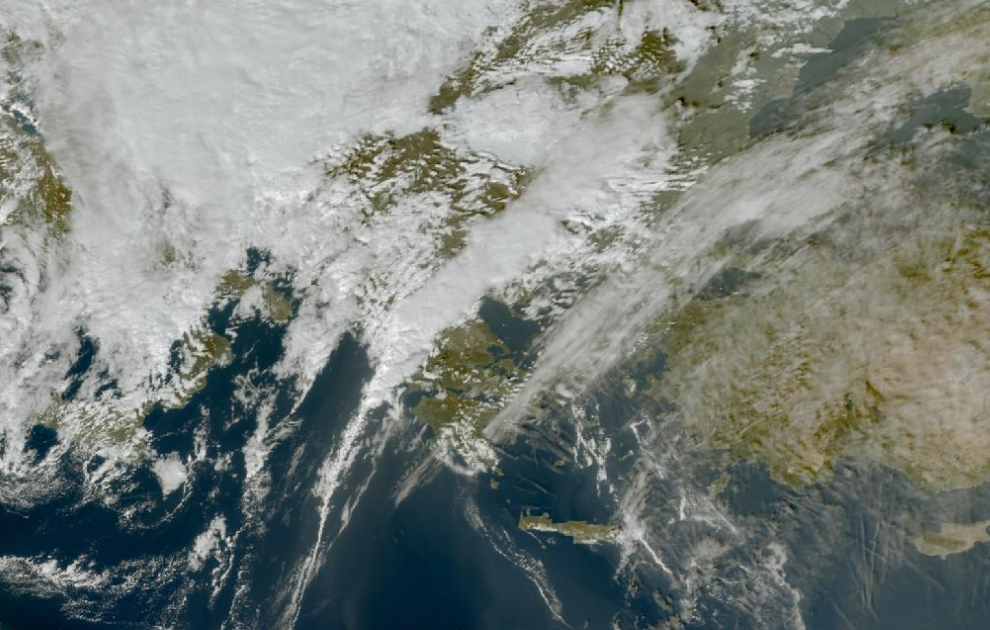 Τελευταία δορυφορική εικόνα νεφοκάλυψης