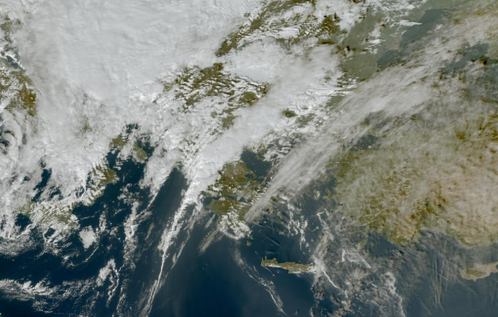 Τελευταία δορυφορική εικόνα νεφοκάλυψης