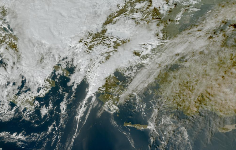 Τελευταία δορυφορική εικόνα νεφοκάλυψης