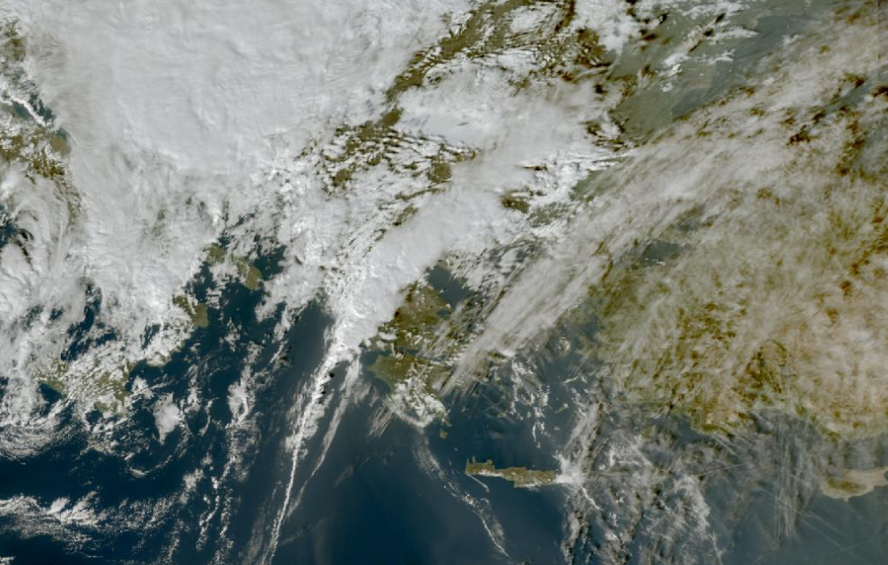 Τελευταία δορυφορική εικόνα νεφοκάλυψης