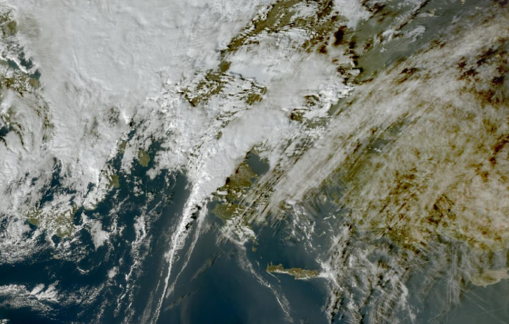 Τελευταία δορυφορική εικόνα νεφοκάλυψης