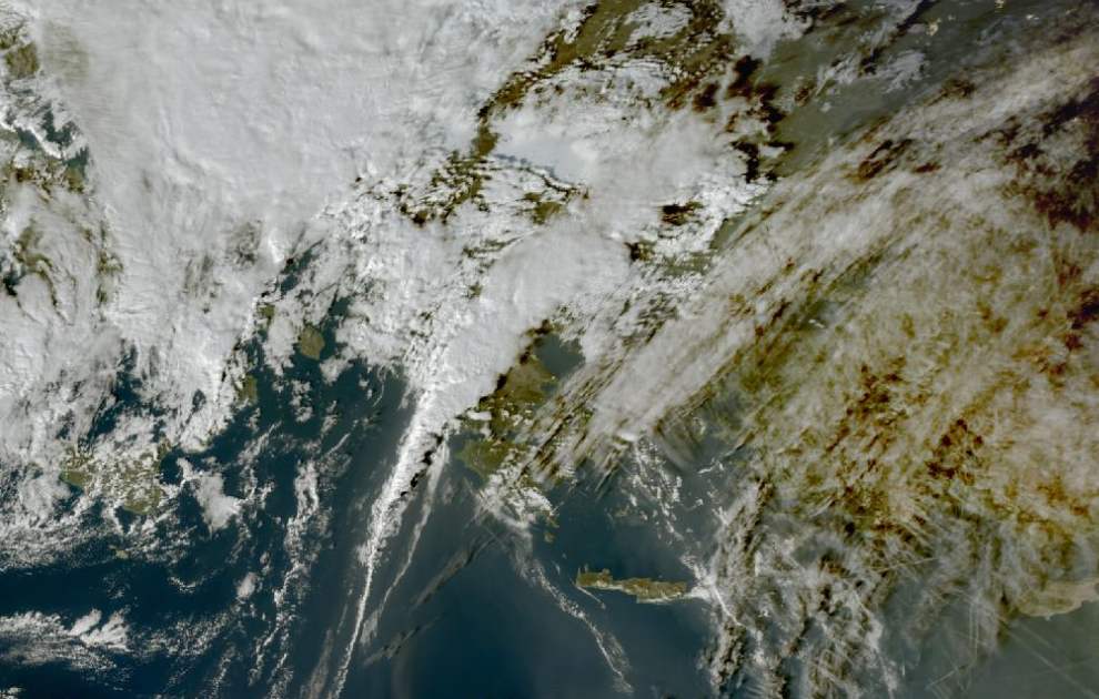 Τελευταία δορυφορική εικόνα νεφοκάλυψης