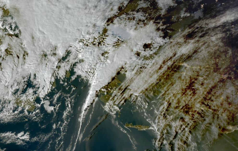 Τελευταία δορυφορική εικόνα νεφοκάλυψης