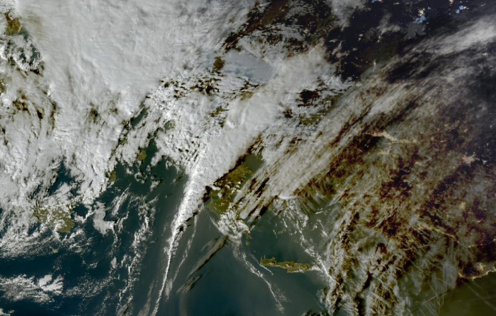 Τελευταία δορυφορική εικόνα νεφοκάλυψης