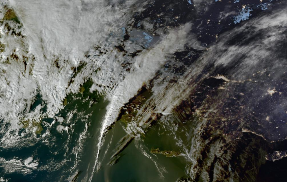 Τελευταία δορυφορική εικόνα νεφοκάλυψης