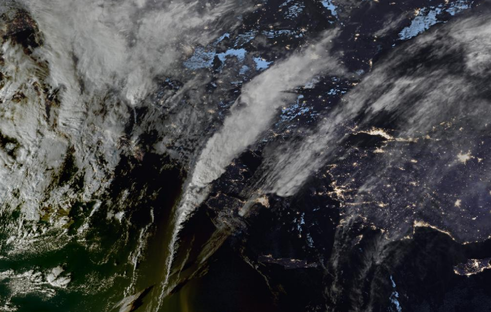 Τελευταία δορυφορική εικόνα νεφοκάλυψης