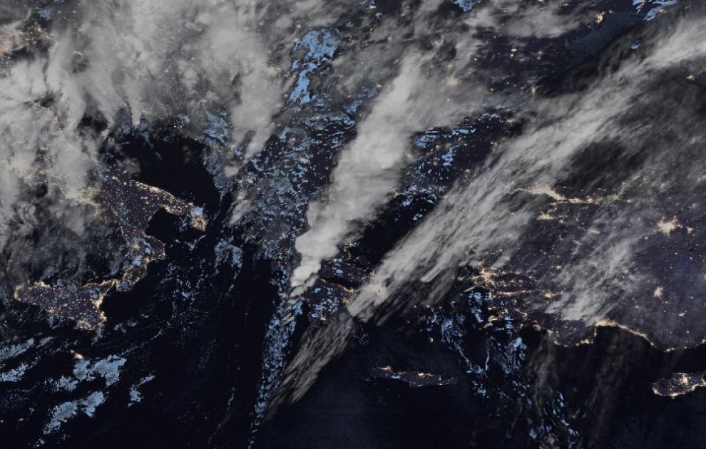 Τελευταία δορυφορική εικόνα νεφοκάλυψης