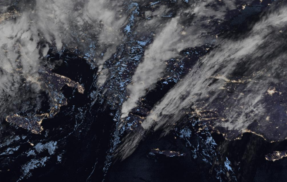 Τελευταία δορυφορική εικόνα νεφοκάλυψης