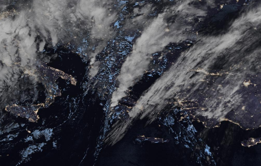 Τελευταία δορυφορική εικόνα νεφοκάλυψης