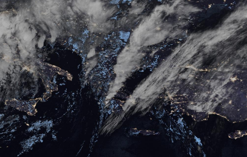 Τελευταία δορυφορική εικόνα νεφοκάλυψης