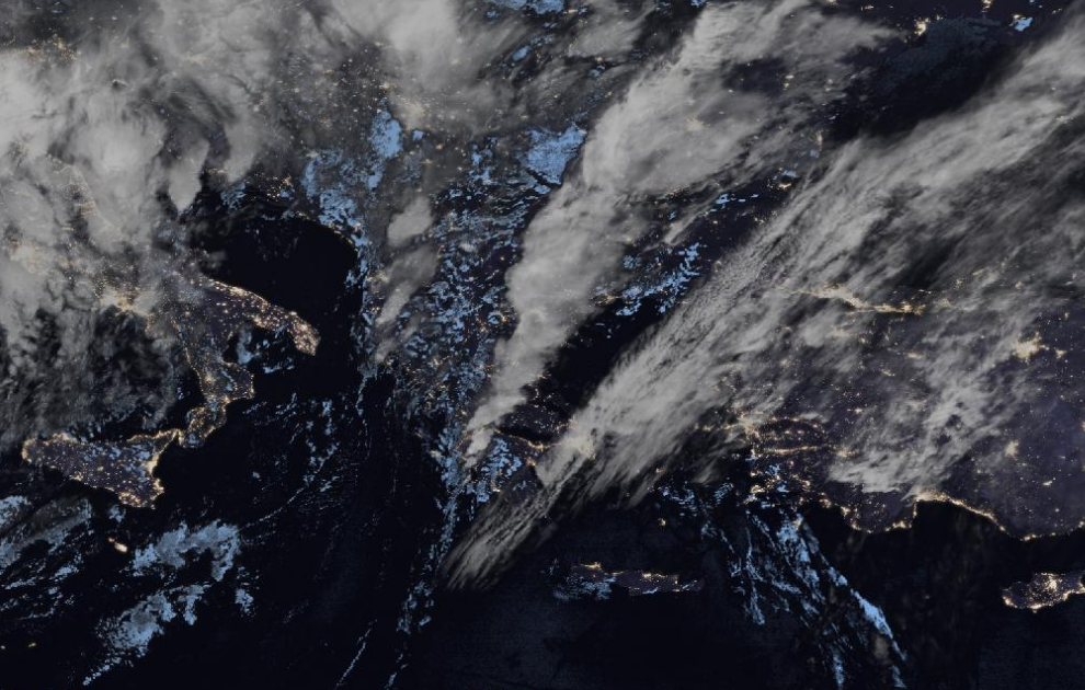 Τελευταία δορυφορική εικόνα νεφοκάλυψης