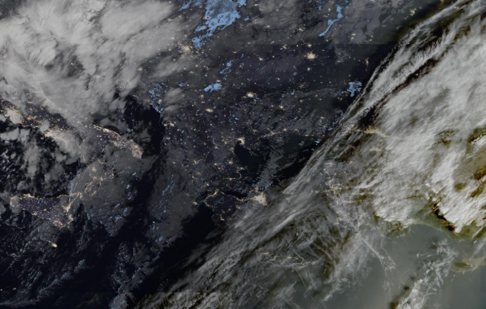 Τελευταία δορυφορική εικόνα νεφοκάλυψης