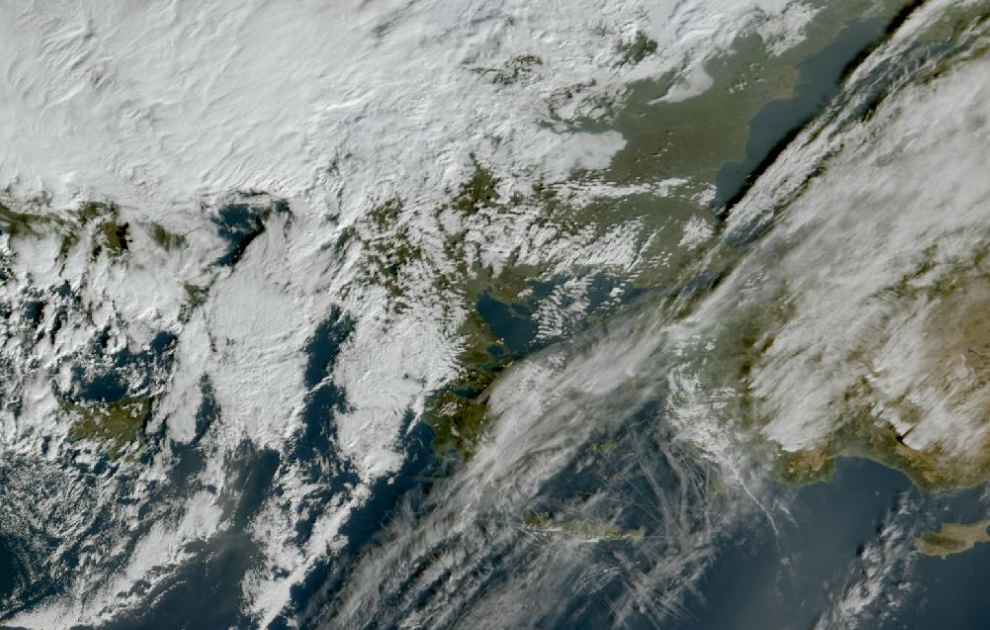 Τελευταία δορυφορική εικόνα νεφοκάλυψης