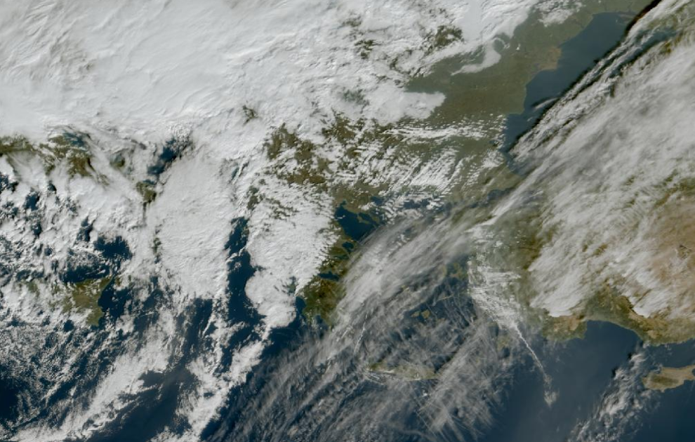 Τελευταία δορυφορική εικόνα νεφοκάλυψης