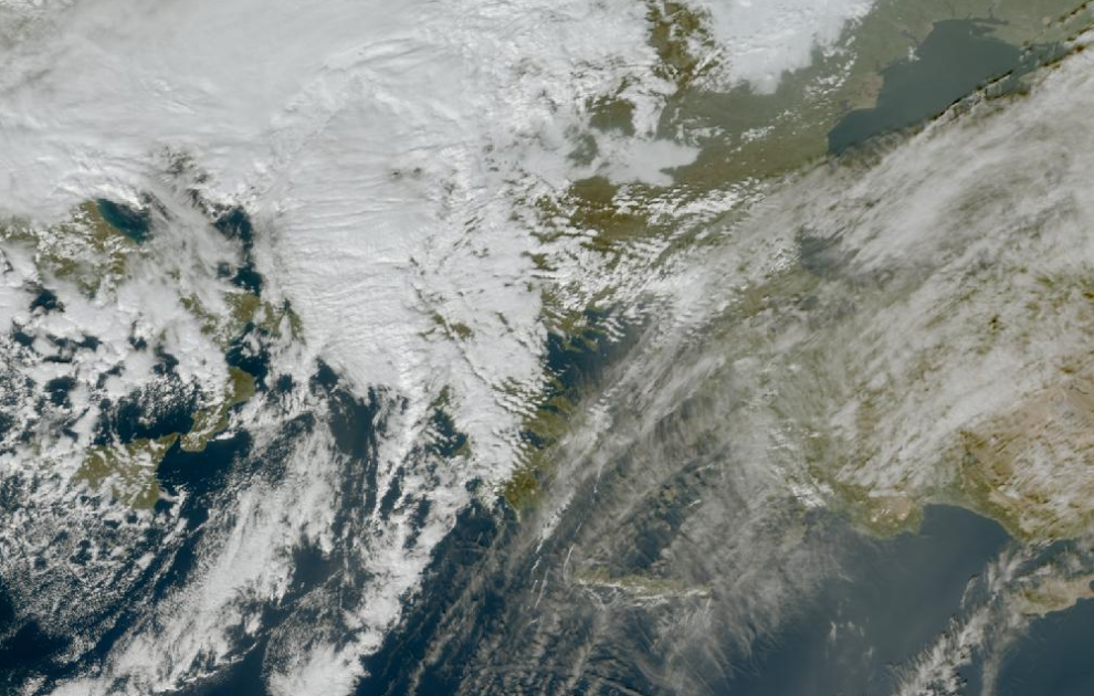 Τελευταία δορυφορική εικόνα νεφοκάλυψης