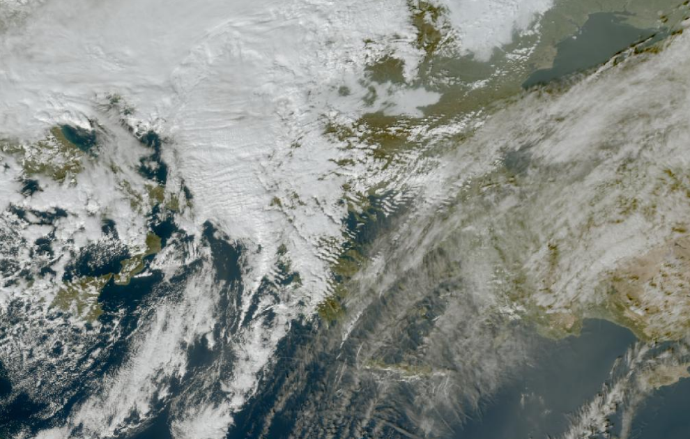 Τελευταία δορυφορική εικόνα νεφοκάλυψης