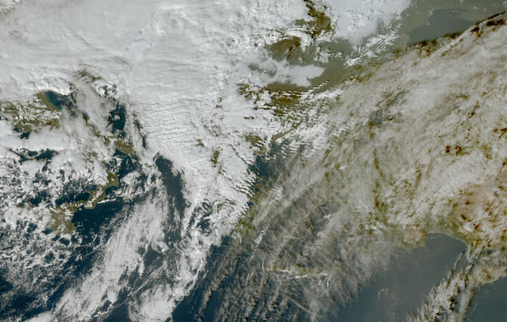 Τελευταία δορυφορική εικόνα νεφοκάλυψης