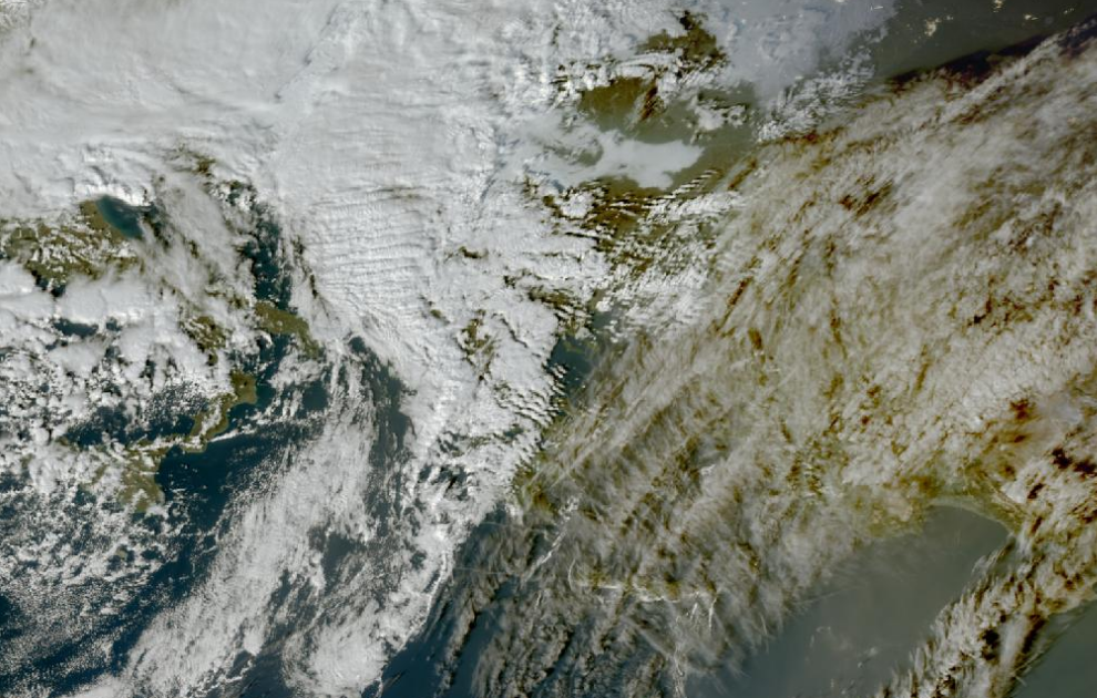 Τελευταία δορυφορική εικόνα νεφοκάλυψης