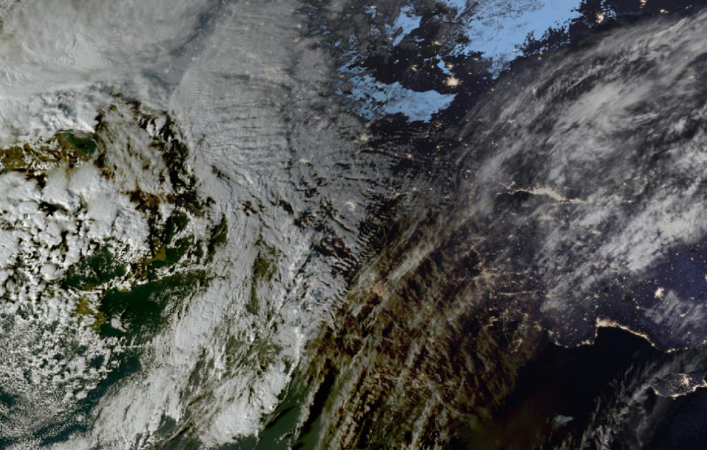 Τελευταία δορυφορική εικόνα νεφοκάλυψης