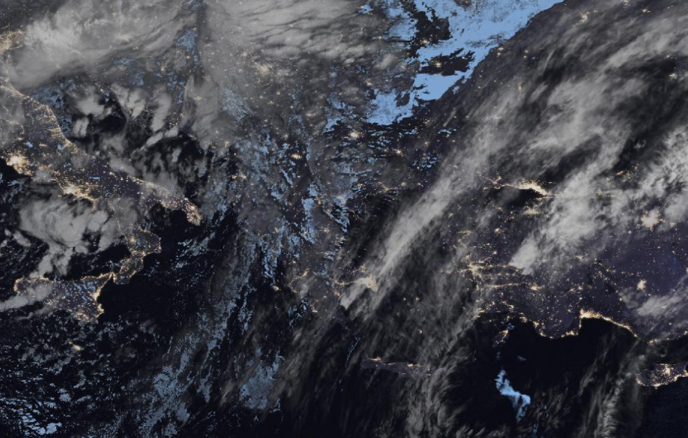 Τελευταία δορυφορική εικόνα νεφοκάλυψης