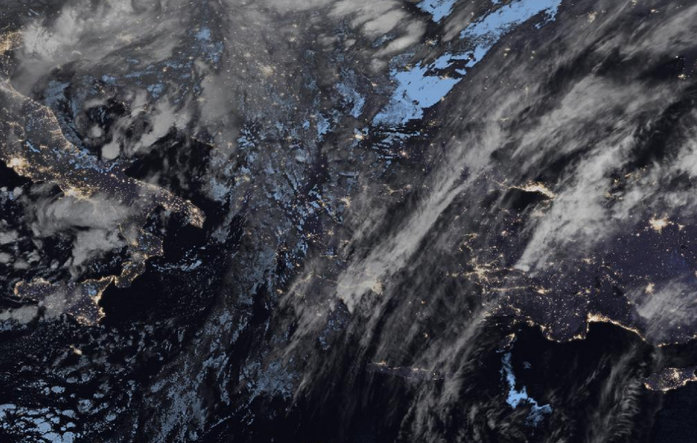 Τελευταία δορυφορική εικόνα νεφοκάλυψης