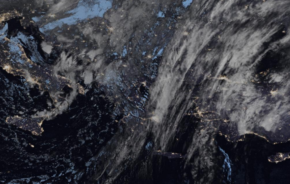 Τελευταία δορυφορική εικόνα νεφοκάλυψης