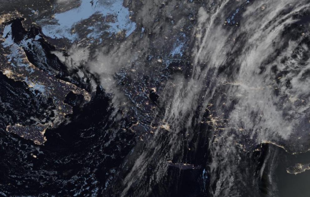 Τελευταία δορυφορική εικόνα νεφοκάλυψης