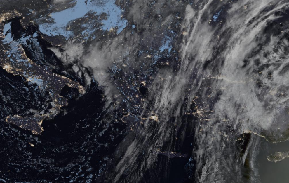 Τελευταία δορυφορική εικόνα νεφοκάλυψης