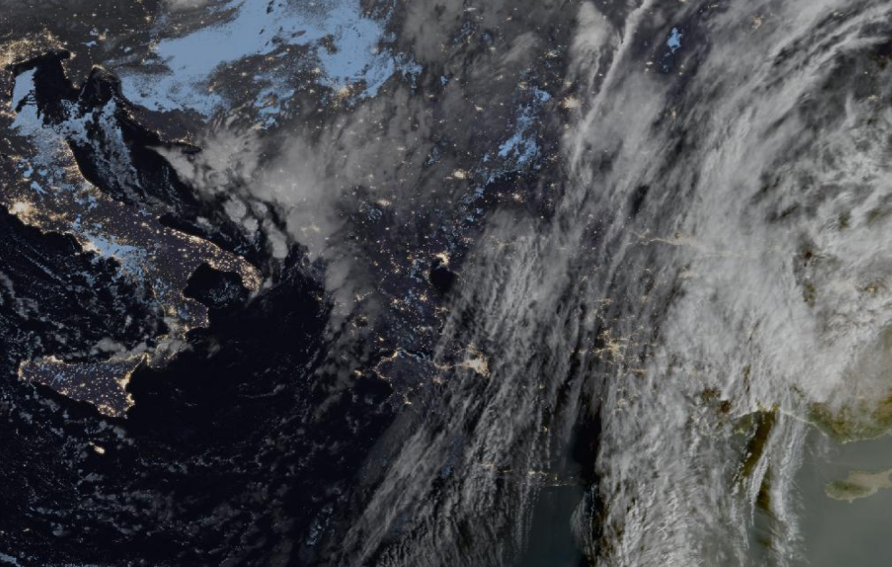 Τελευταία δορυφορική εικόνα νεφοκάλυψης