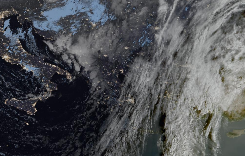 Τελευταία δορυφορική εικόνα νεφοκάλυψης