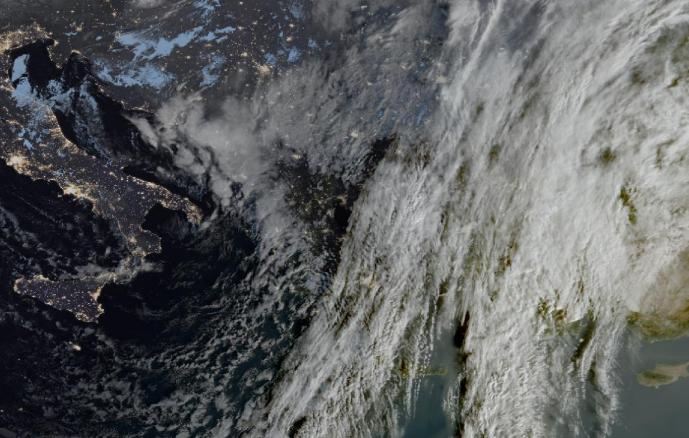 Τελευταία δορυφορική εικόνα νεφοκάλυψης