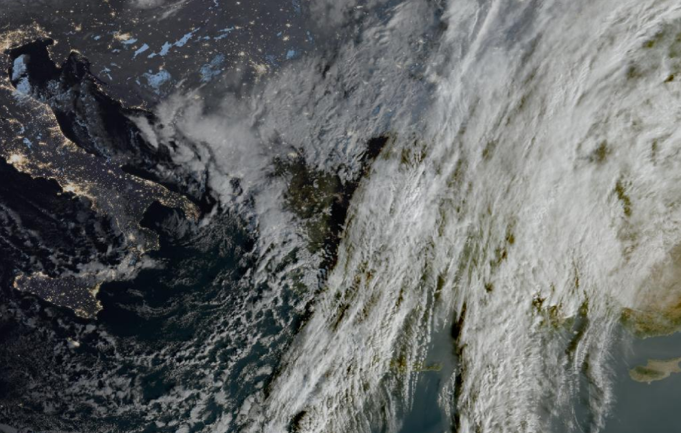 Τελευταία δορυφορική εικόνα νεφοκάλυψης