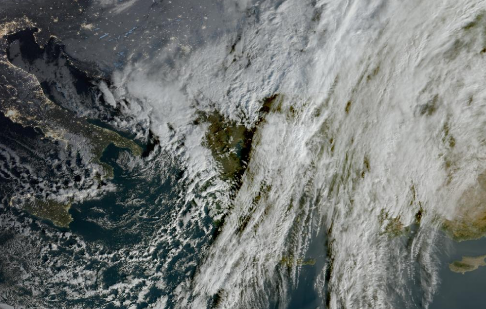 Τελευταία δορυφορική εικόνα νεφοκάλυψης