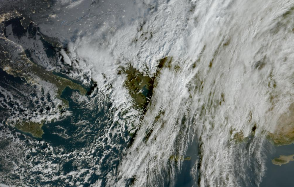 Τελευταία δορυφορική εικόνα νεφοκάλυψης