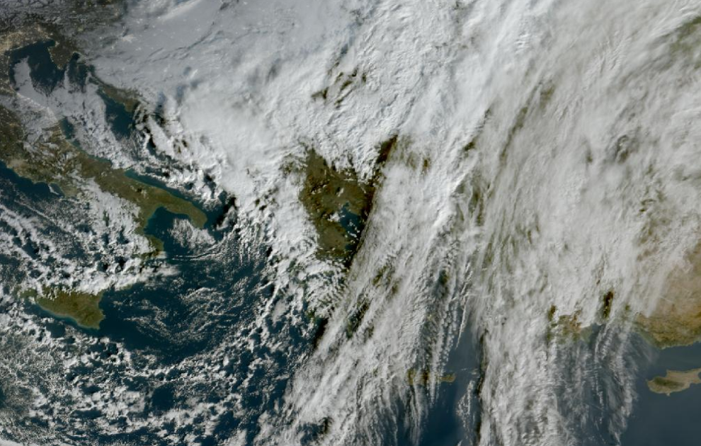 Τελευταία δορυφορική εικόνα νεφοκάλυψης