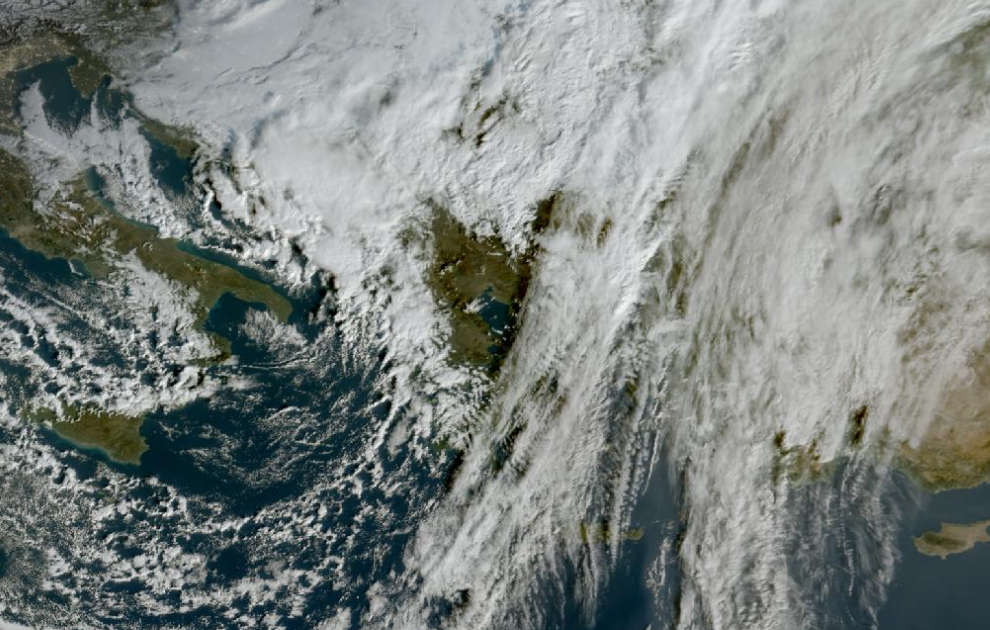 Τελευταία δορυφορική εικόνα νεφοκάλυψης