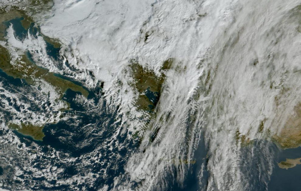 Τελευταία δορυφορική εικόνα νεφοκάλυψης