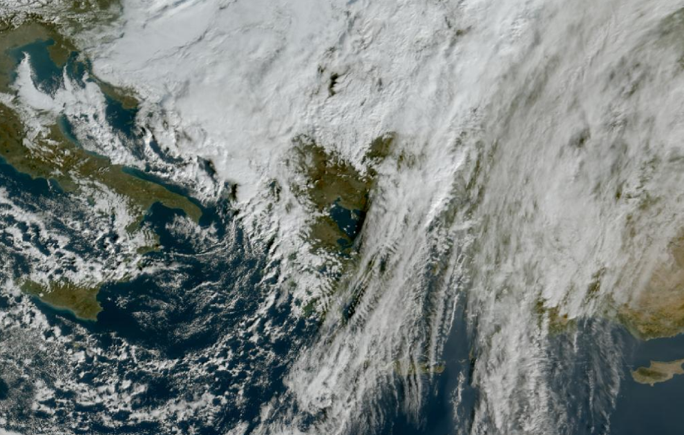 Τελευταία δορυφορική εικόνα νεφοκάλυψης