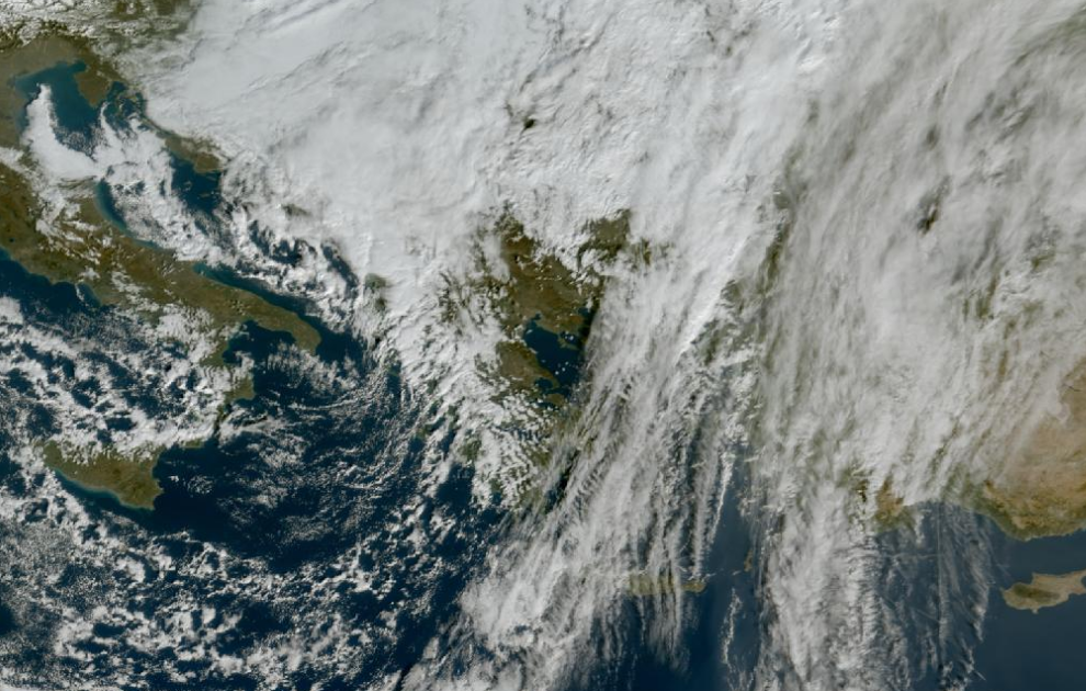 Τελευταία δορυφορική εικόνα νεφοκάλυψης