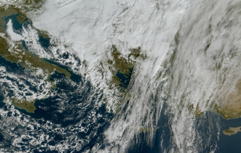 Τελευταία δορυφορική εικόνα νεφοκάλυψης