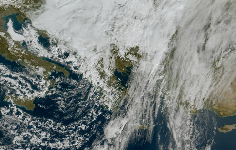 Τελευταία δορυφορική εικόνα νεφοκάλυψης