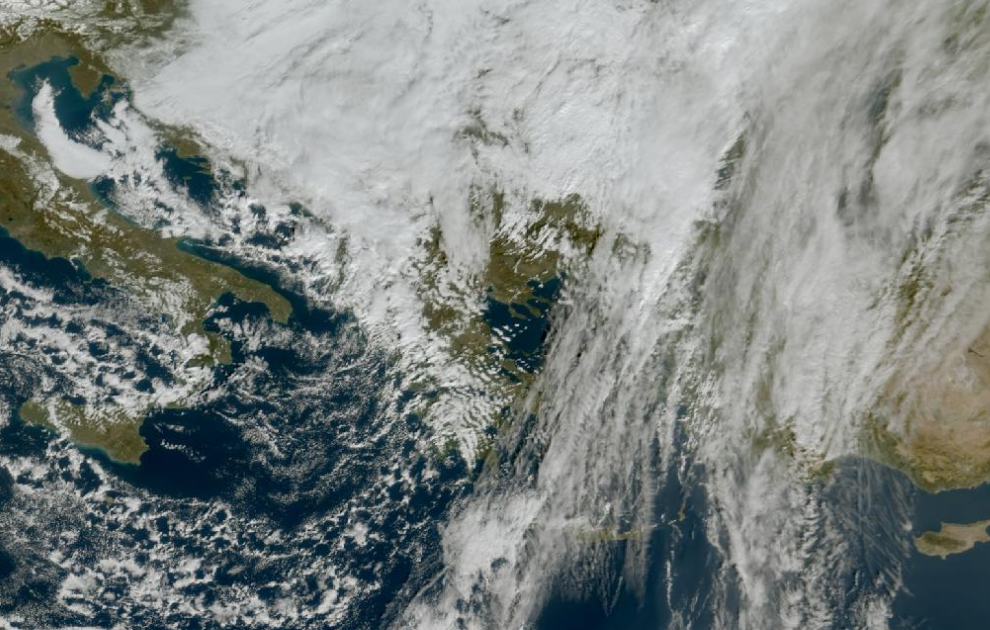 Τελευταία δορυφορική εικόνα νεφοκάλυψης