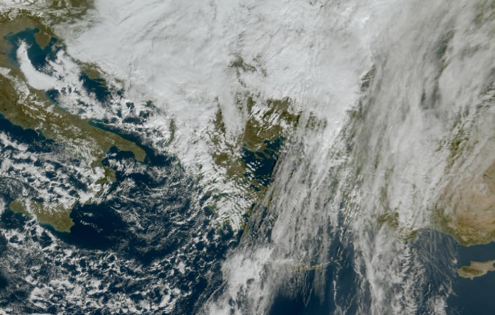 Τελευταία δορυφορική εικόνα νεφοκάλυψης