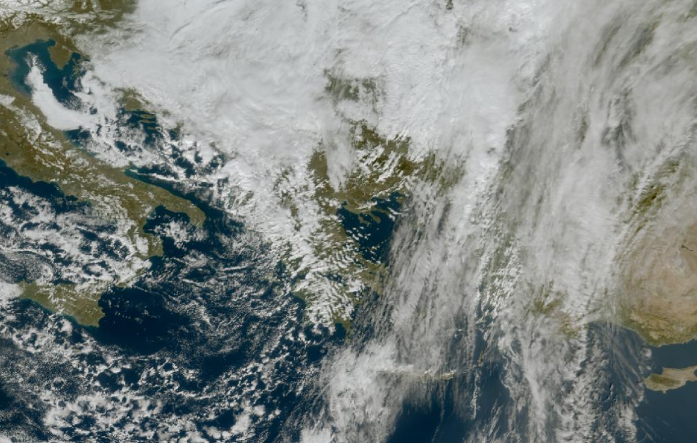 Τελευταία δορυφορική εικόνα νεφοκάλυψης