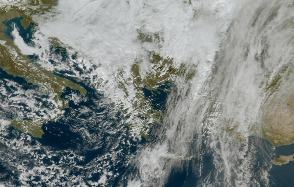 Τελευταία δορυφορική εικόνα νεφοκάλυψης